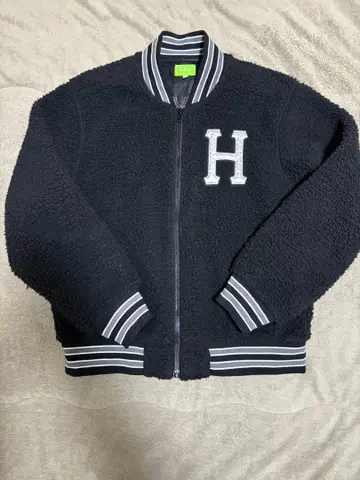 HUF 플리스 바시티 자켓 블랙