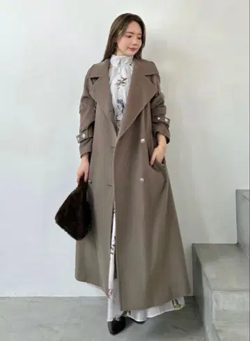 스나이델 SNIDEL 울 캐시미어 스탠드 카라 코트 BRW 0 사이즈