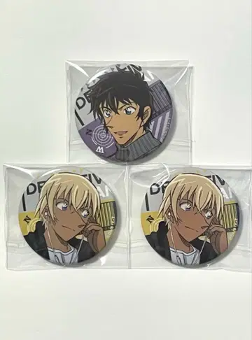 명탐정 코난 아무로 토오루 & 마츠다 진페이 캔뱃지 세트 만남 3개 세트