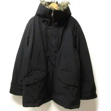 GAP 플리마켓 퍼 후드티 L 자켓 블랙