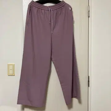 새상품급 비어즐리 허리밴딩 와이드 이지 팬츠 핑크 퍼플 M 2