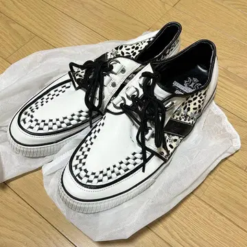 GEORGE COX GCT-420 8 화이트 가죽 블랙 인터레이스