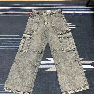 9090 카고 팬츠 그레이 데미지 가공