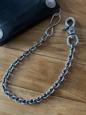 은 두께 지갑 체인 45cm 훈증 핸드메이드 S고리 [ WC15S ]