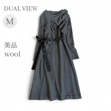 [일본제] DUAL VIEW 듀얼뷰 무릎 기장 원피스 M 38 그레이