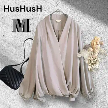 해시태그 아쉬 [M] 쉬폰 블라우스 드레이프 그레이 오피스 톤 다운
