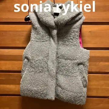 소니아 리키엘 컬렉션 그레이 다운 베스트 울 sonia rykiel