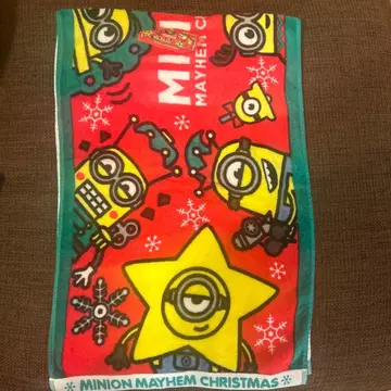 미니언 크리스마스 롱 페이스 타월 약 34 x 100cm