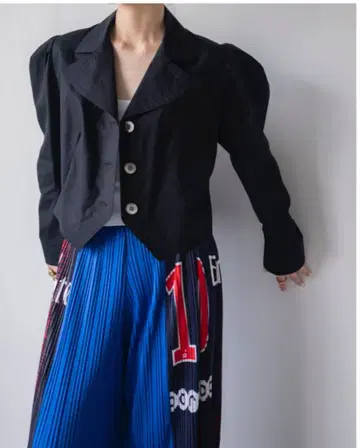 Pan / cotton poplin puff blouse 자켓