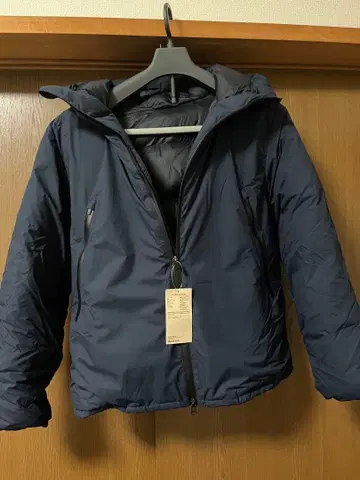 후드 다운 자켓 L 네이비