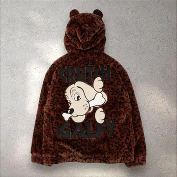 새상품급 GALFY 아자토이 퍼 블루종 레오파드 곰 귀 XL