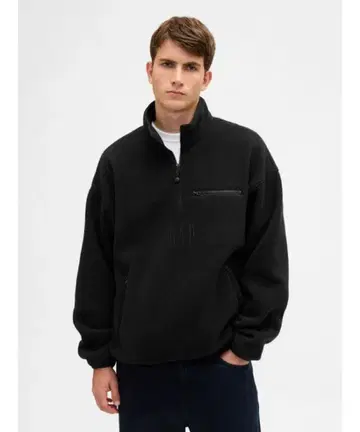 GAP 블랙 플리스 자켓 보아 자켓