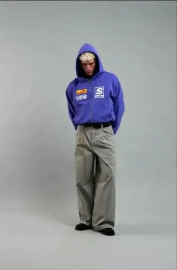 scuffers 더블 지퍼 후드티 M 사이즈 짧은 기장