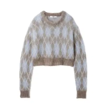 FURFUR 브러쉬드 아가일 스웨터