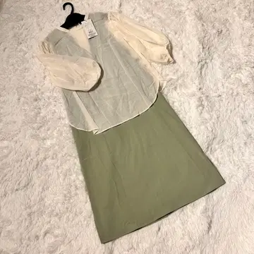 택 포함 새상품 리플렉트 셋업 앙상블 블라우스&스커트 M