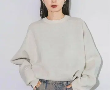 12G W 자카드 볼륨 슬리브 풀오버 화이트 라메 JEANASIS