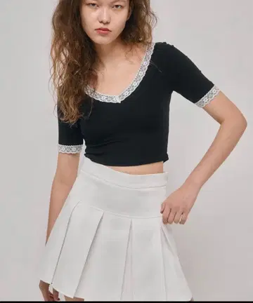 epine 플리츠 스커트 화이트