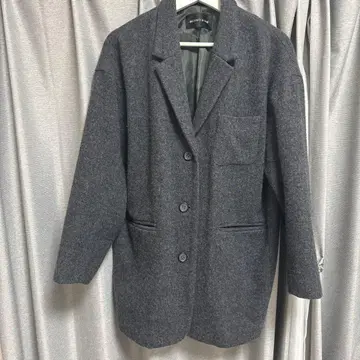 mizuiro ind 그레이 싱글 버튼 코트