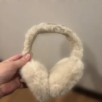 크림색 퍼 귀도리, 귀마개, 어린이, 여성용