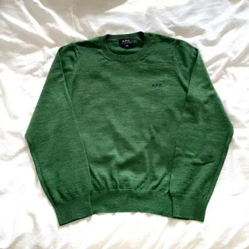 [ 새상품급 ] A.P.C. 그린 크루넥 스웨터