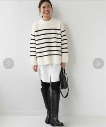 저널 스탠다드 레리움 패널 보더 빅 니트 풀오버