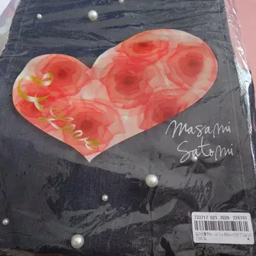 앤드러브 새상품 화려한 펄 비쥬 스트레이트 와이드 데님 팬츠 블랙 3L