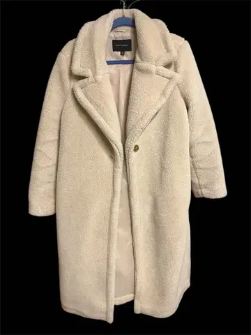 테디베어 코트 크림색