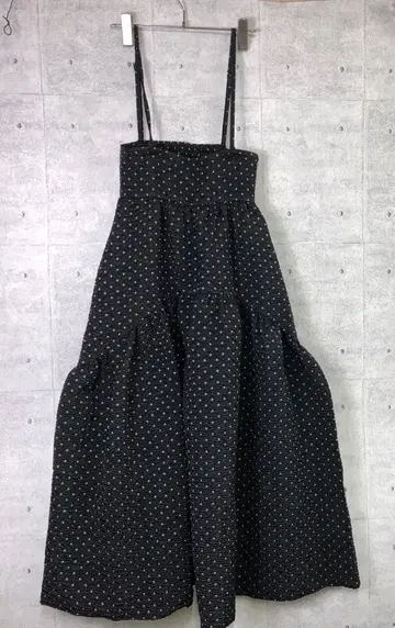BLUELEA 구제 의류 도트 무늬 자카드 서스펜더 스커트 일본제