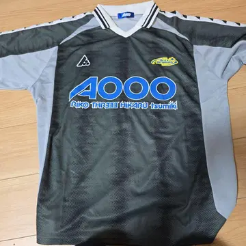 AOOO 축구 셔츠 그레이 블랙 사이즈 XL