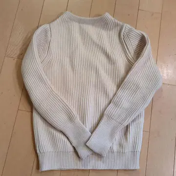 ANDERSEN-ANDERSEN 리브 긴팔 스웨터 크림색