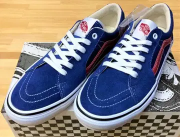 VANS 27.5cm SK8-LOW 블루 반스 스케이트 신발 레드