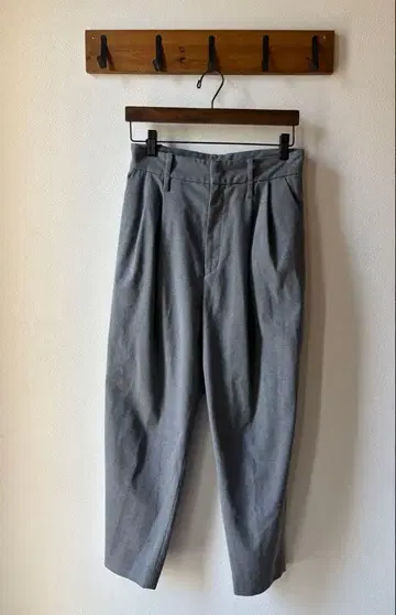 MACPHEE 테이퍼드 팬츠 블랙 스트레치 하이웨스트 30 일본제