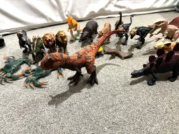 1.2.3세 완구 모음 공룡 피규어 오렌지와 블랙 약 30cm