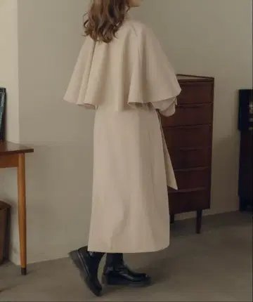 롱 코트 케이프 코트 2WAY 더블 케이프 코트