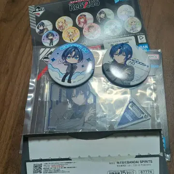 제일복권 ReGLOSS 캔뱃지상 아크릴 스탠드 파랑 쿠유 세트