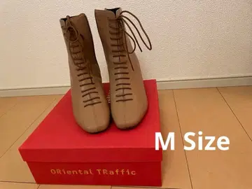 [새상품급] Oriental Traffic 베이지 레이스업 부츠