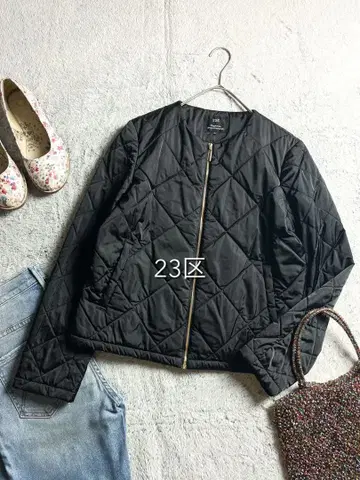 [ 23구 ] 노카라 퀼팅 자켓 집업 40