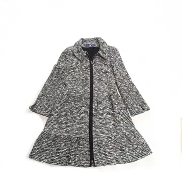 엠즈 그레이시 트위드 롱 자켓 코트 겉옷 플레어 프릴