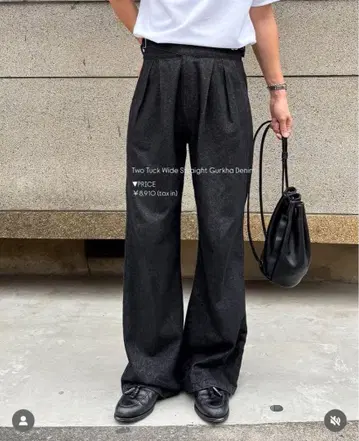 LURAKU 2턱 와이드 스트레이트 그루카 데님 nugu musinsa