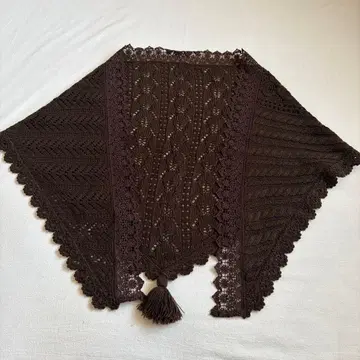 사만사 모스모스 다크 브라운 레이스 짜임 스톨