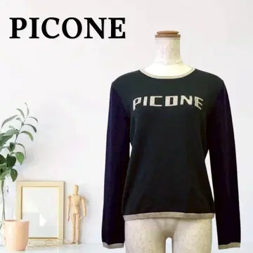 zG369 [ M ] PICONE 니트 긴팔 바이컬러