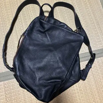 the van 가죽 백팩 블랙 천연 가죽