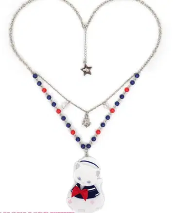 AngelicPretty 세일러 마린 키튼 목걸이