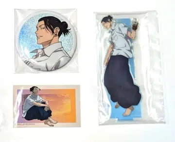 주술회전 세가 럭키 쿠지 아크릴 스탠드 캔뱃지 특전 게토