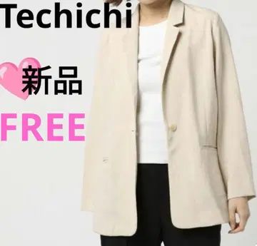 테치치 린넨 혼방 테일러드 자켓 새상품 테치치 가을 캐주얼 얇은 소재