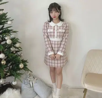 에블린 체크 원피스