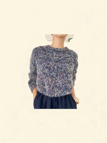 [ 새상품급 ] ISOOK 믹스 컬러 샤기 니트