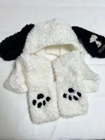 USJ 스누피 귀 후드 모자 머플러 복슬복슬 소재