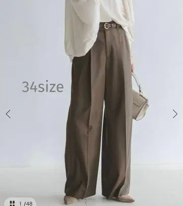 NOBLE 에스테르 트윌 스트레치 슬랙스 팬츠 34