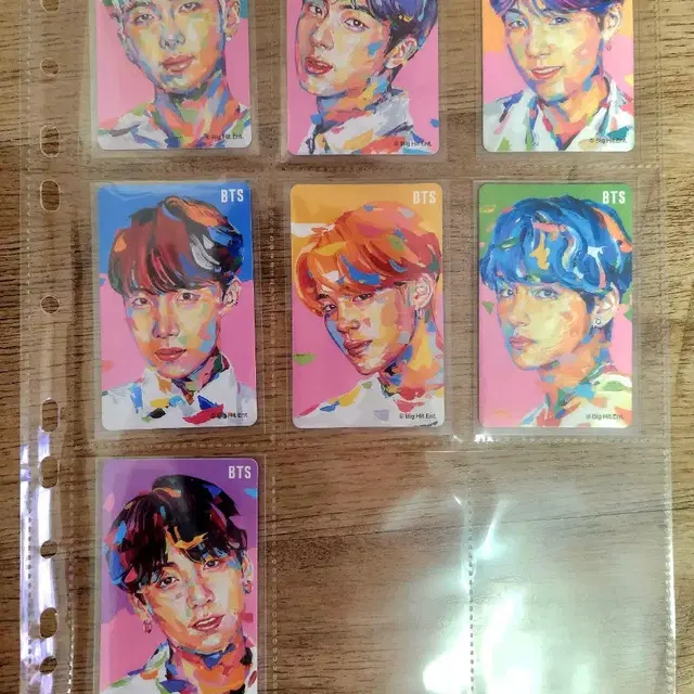 방탄소년단 렌즈 포토카드 틴케이스 세트 일괄